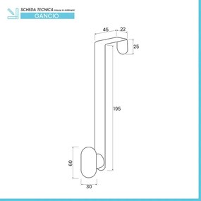Gancio bagno singolo in acciaio e plastica beige rettangolare Fiore