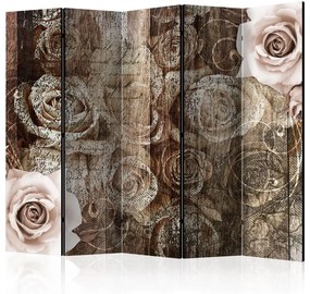 Paravento Old Wood &amp; Roses II [Room Dividers]
