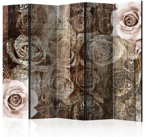 Paravento  Old Wood & Roses II [Room Dividers]  Colore ---, Dimensioni e Misure 225x172