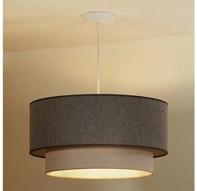 Duolla- Lampadario a sospensione con filo BOHO ECO RECYCLING 1xE27/15W/230V diametro 45 cm marrone/color crema