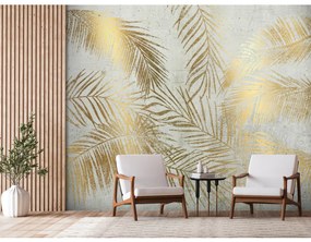 Carta da parati
adesiva Paesaggi: Circle of Palm Trees - Bright Tropical Composition