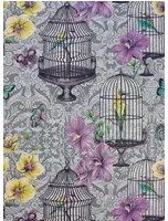 Matthew Williamson Carta da parati Orangery - Dove/ Amethyst/ Lemon