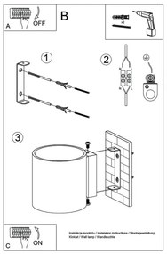 Sollux SL.0050 - Applique ORBIS 1 1xG9/40W/230V bianco