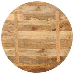 Piano per tavolo Ø 90x2,5 cm rotondo in legno massello di mango