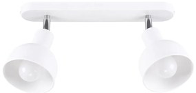 Sollux SL.1314 - Faretto ELBA 2xE27/15W/230V bianco