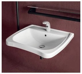 Sapho - Lavabo sospeso accessibile per disabili 60x55 cm ceramica/bianco