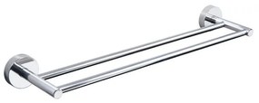 New Line N2 Portasciugamani 50 Cm tondo Doppio In Acciaio Inox Cromo