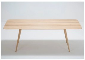 Tavolo da pranzo in legno massiccio di quercia , 220 x 90 cm Stafa - Gazzda