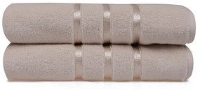 Set di 2 asciugamani da bagno in cotone sabbia , 70 x 140 cm Dolce - Foutastic