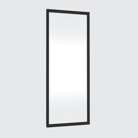Lato fisso per box doccia Easy L 80 x H 190cm, Sp. 6 mm vetro serigrafato profilo in alluminio nero laccato