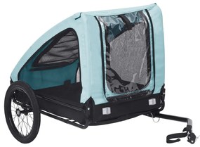 Rimorchio Da Bici Per Animali Domestici Blu E Nero /