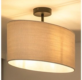 Duolla - Lampadario a plafone OVAL 1xE27/15W/230V grigio