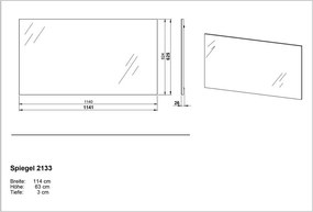 Specchio da parete 115x63 cm Ceduna – Germania