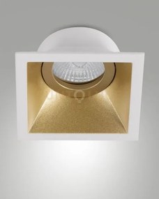 Toodle faretto attacco gu10 quadrato  oro orientabile 9,3cm