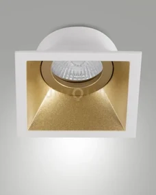 Toodle faretto attacco gu10 quadrato  oro orientabile 9,3cm