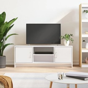 Mobile porta tv bianco lucido 102x30x37,5 cm legno multistrato