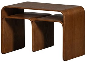 Tavolino con effetto noce 32x40 cm Frey – WOOOD