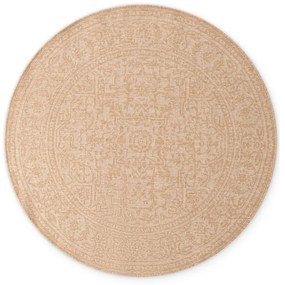 Tappeto da interno/esterno rotondo beige/avorio ø 160 cm Duet Kona – NORTHRUGS
