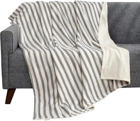 Coperta bianca/color antracite 150x190 cm Soren Wellsoft – Mijolnir