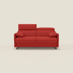 Violetta divano letto materasso H18 cm - poggiatesta reclinabili e braccioli mobili in tessuto impermeabile T13 rosso