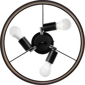 Plafoniera da soffitto ALBA 3xE27/15W/230V Ø 40 cm nero/marrone