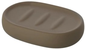 Portasapone da appoggio linea Sidney in ceramica tortora