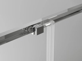Mexen Exo-S Duo cabina doccia quadrata scorrevole 100 x 100 cm, trasparente, cromo - 8111-100-100-01-00