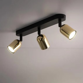 LED Faretto TOP 3xGU10/10W/230V nero/oro