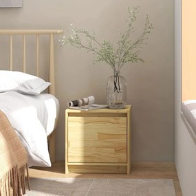 Comodino 40x30,5x40 cm in legno massello di pino