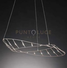 Tesa lampadario sospeso a led 3000k 4960lm 40w cipria l.120cm dimme...
