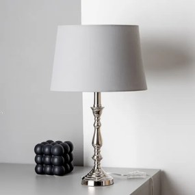 Brilagi - Lampada da tavolo CERIA 1xE27/60W/230V Ø 30 cm cromo lucido/grigio