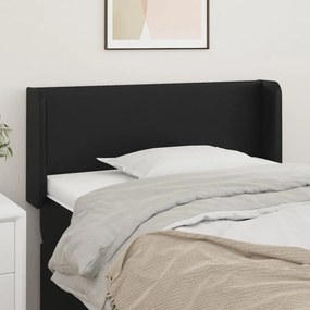 Testiera Ad Orecchio Nera 93x16x78/88 Cm İn Similpelle /