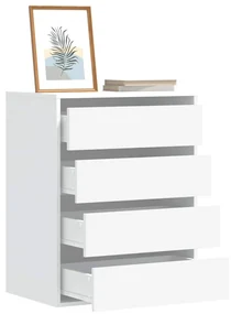 Cassettiera Bianca 60x41x76 Cm İn Legno Multistrato /