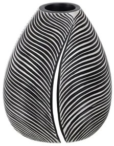 Vaso Bianco Nero Poliresina 17,5 x 17,5 x 20,5 cm
