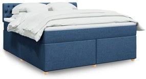 Giroletto A Molle Con Materasso Blu 180x200 Cm İn Tessuto /
