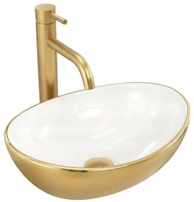 Lavabo da appoggio Basaro Sofia Gold / White
