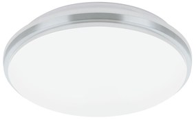 Plafoniera Contemporanea Pinetto Acciaio Bianco Luce Led Integrato 15,6W