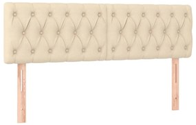 Giroletto a Molle con Materasso Crema 140x200 cm in Tessuto