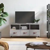 Mobile TV Grigio Sonoma 102x36x50 cm in Legno Multistratocod mxl 81427