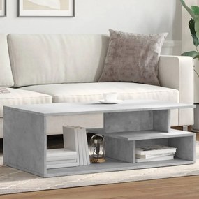 Tavolino Salotto Grigio Cemento 102x55x35 Cm Legno Multistrato /
