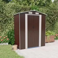 Capanno da Giardino Marrone Scuro 192x108x223cm Acciaio Zincato cod mxl 65849