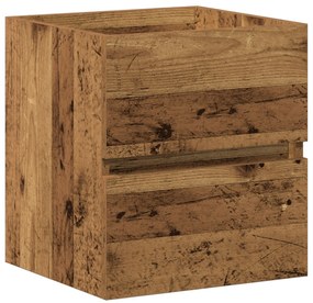 Mobile per lavandino  con lavabo integrato in legno ingegnerizzato nero, mobile per lavandino  in legno antico 41x38,5x45 cm legno ingegnerizzato