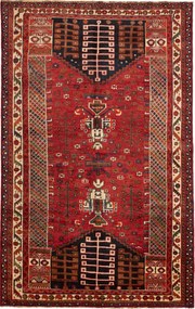 Shiraz Tappeto 240x150 Rosso (Iran) Annodato A Mano