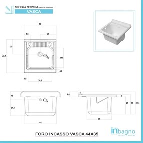 Mobile lavatoio grigio 50x50 cm vasca in resina e asse lavapanni Desya