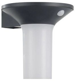 Applique Sensore Esterno Moderna Corbezzola Policarbonato Grigio E Bianco Led