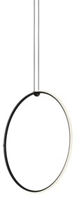 FLOS Arrangements Round Medium Lampada sospesa 66 cm a luce diffusa in alluminio nero opaco