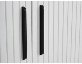 Cassettiera bianca con ante scorrevoli 180x76x45 cm Nola – Unique Furniture