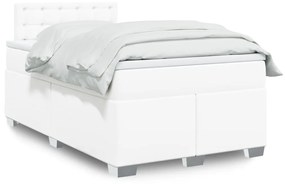 Giroletto A Molle Con Materasso Bianco 120x200 Cm İn Similpelle /