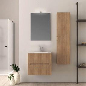 Mobile bagno 60 cm cannettato Rovere Tabacco Riga