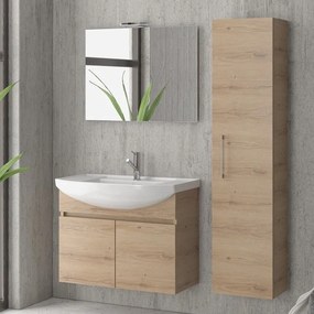 Kamalu - mobile bagno 80 cm sospeso con 2 ante bn-80a